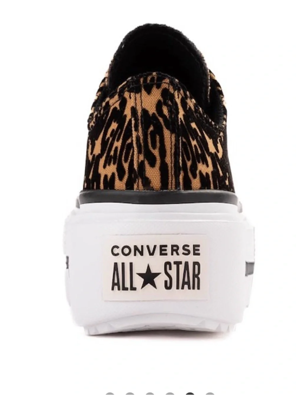 Converse Chuck Taylor All Star Double Stack Low-Top Sneaker in Leopard